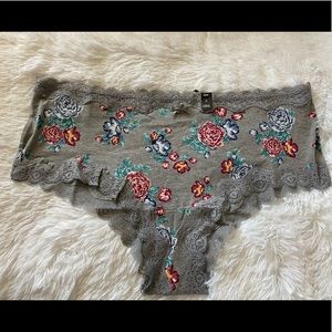 TORRID FLORAL WIDE LACE COTTON CHEEKY PANTY SET